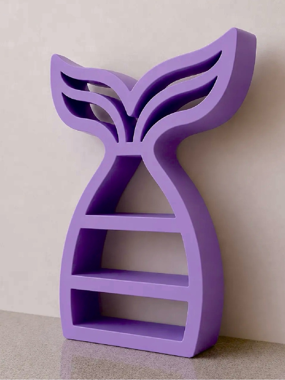 Mermaid Tail Tabletop Shelf in Purple - Decorative Home Accent - new!